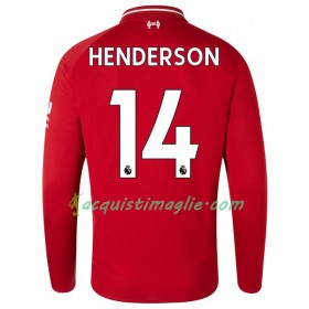 Divisa di Calcio Liverpool Henderson 14 Prima 2018/2019 Manica Lunga